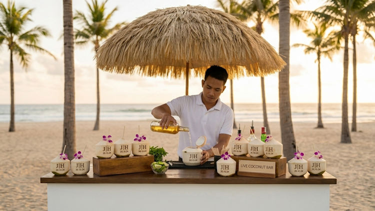 tropical bar on the beach